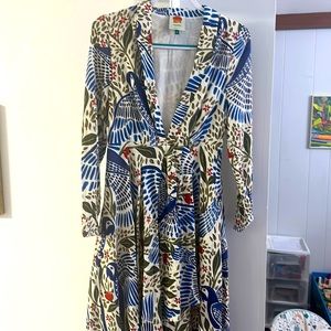 Farm Rio Blue Macaw Dress